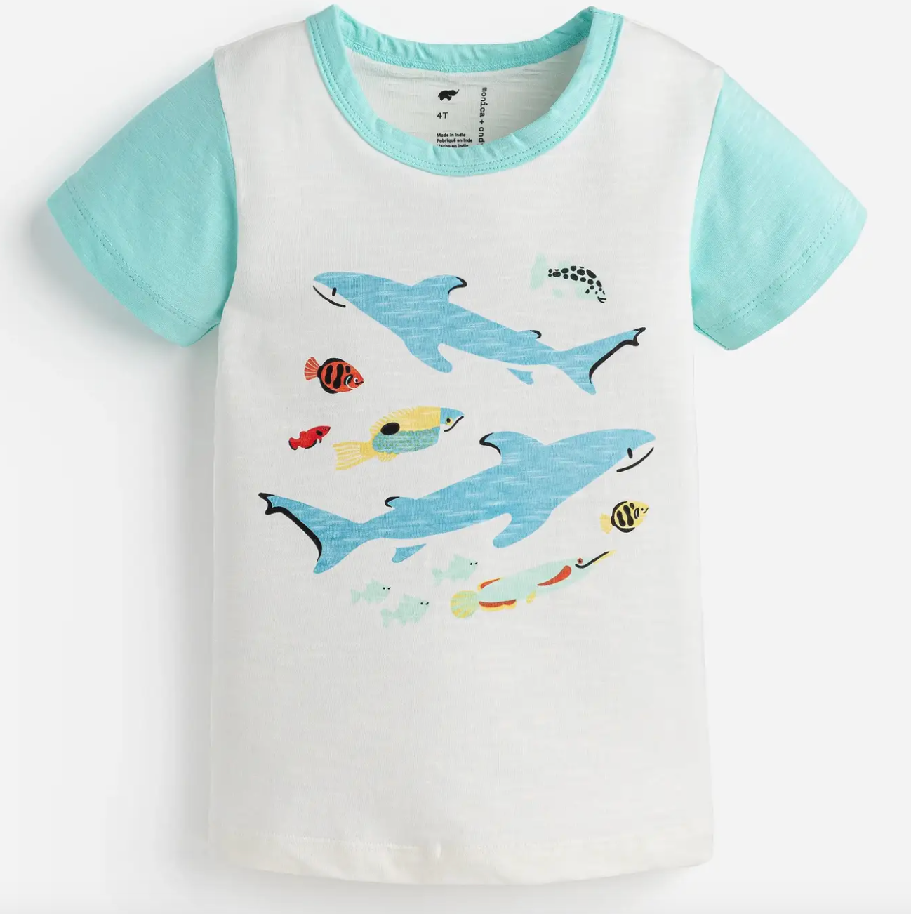 Short Sleeve Crewneck Tee_swimming with Sharks