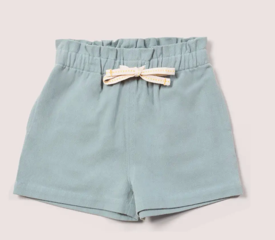 Soft Blue By The Sea Twill Shorts