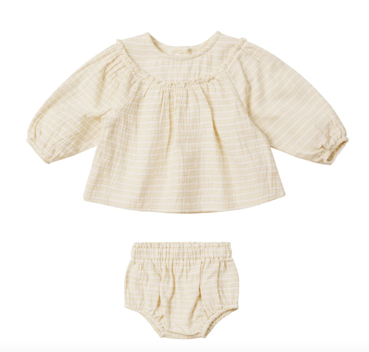 mia top + bloomer set || lemon stripe