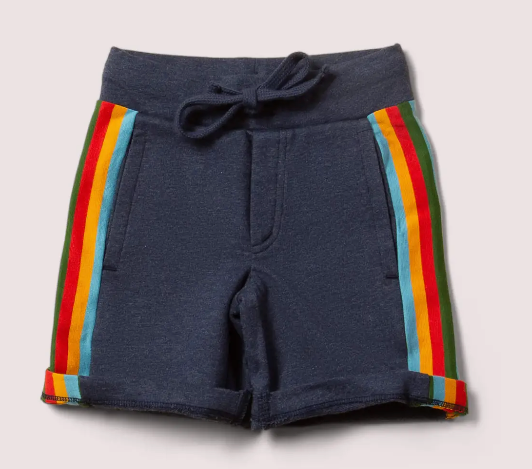 Navy Rainbow Comfy Jogger Shorts