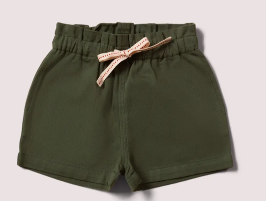 Forest Green By The Sea Twill Shorts