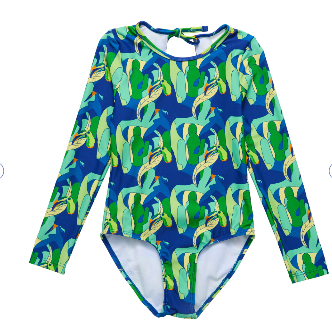 TOUCAN JUNGLE SUSTAINABLE KEYHOLE SURF SUIT