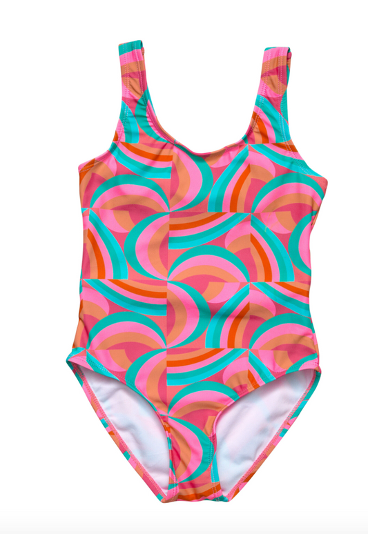 GEO MELON SUSTAINABLE TIE BACK SWIMSUIT