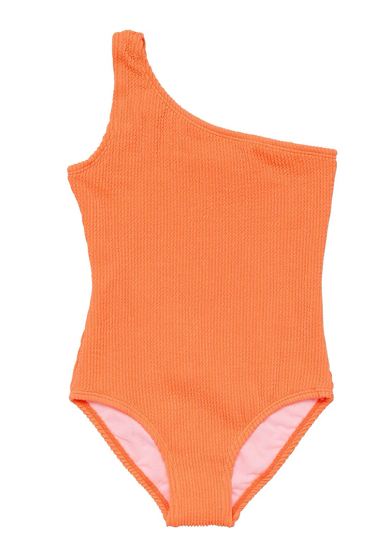 TANGERINE ONE SHOULDER SWIMSUIT