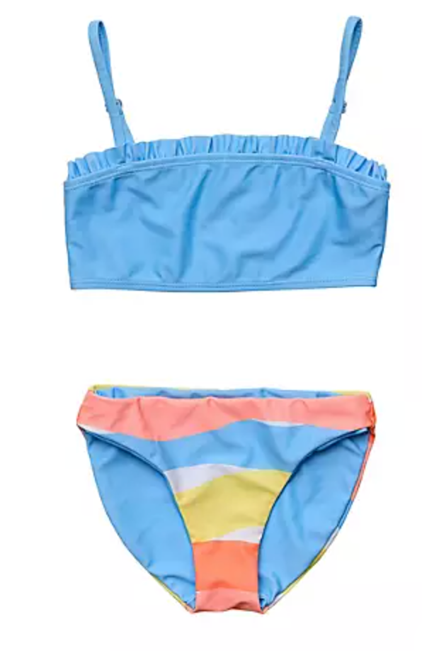 GOOD VIBES FRILLED BANDEAU BIKINI