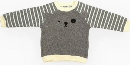 Bear Face Stripy Sweatshirt