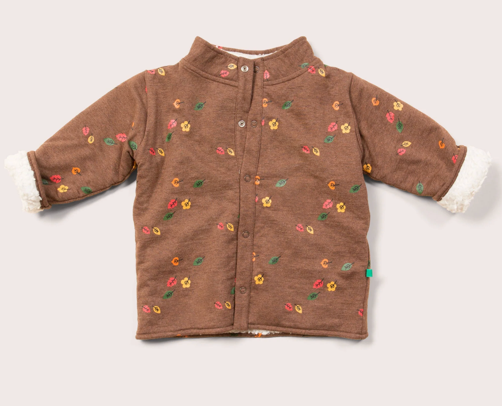 Falling Leaves Reversible Sherpa Jacket