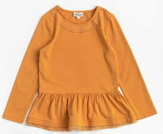 Stay Golden Peplum Top