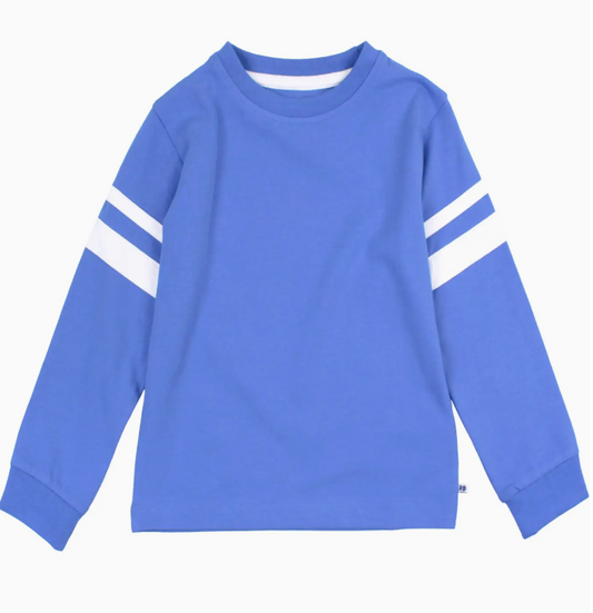 Boys Sonic Blue Racing Stripe Long Sleeve Shirt