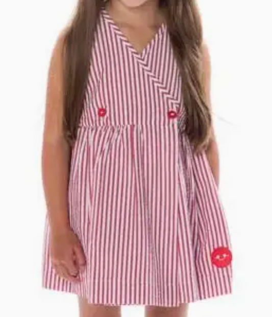 Red & Blue Seersucker Double Button