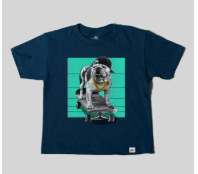 Kids Bulldog Skateboarding T-Shirt Animal Graphic Tee