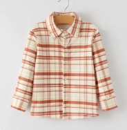 Plaid Shirt Long Sleeve Boys Top