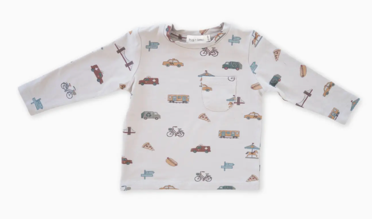 Charlie Long Sleeve Jersey Tee | City Vibes | 2-3Y