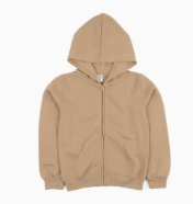 Kids Zipper Sweat Hoodie Neutrals for Back to School | BEIGE