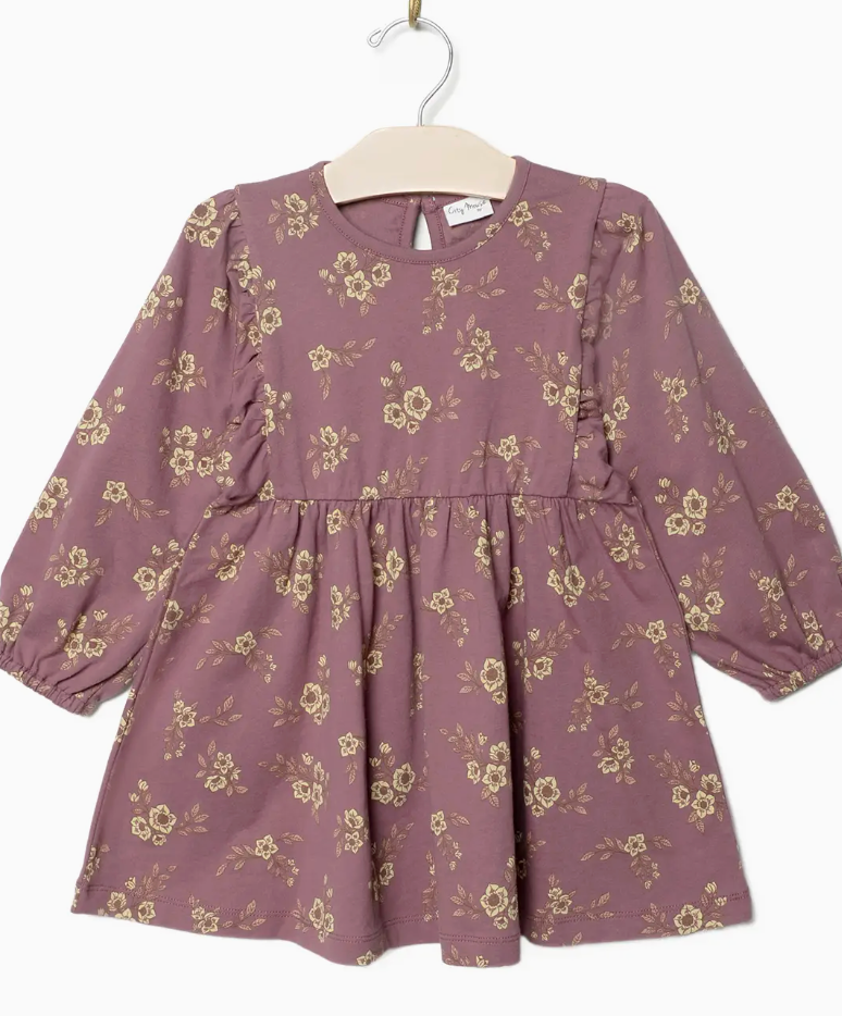 Puff Sleeve Dress- Orchid Blooms | 6Y