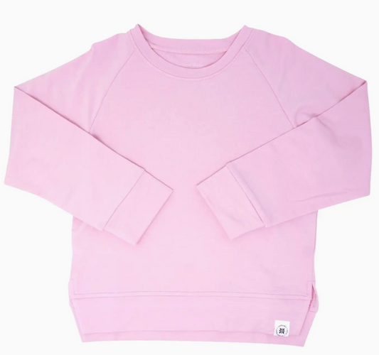 Crew Neck Sweater | Carnation Pink French Terry / Girl / 4