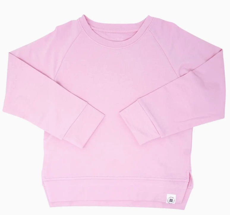 Crew Neck Sweater | Carnation Pink French Terry / Girl / 6