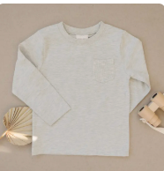 Long Sleeve Tee | Ash | 2T