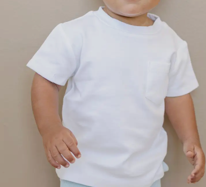Waffle Pocket Tee | White Sand | 5T