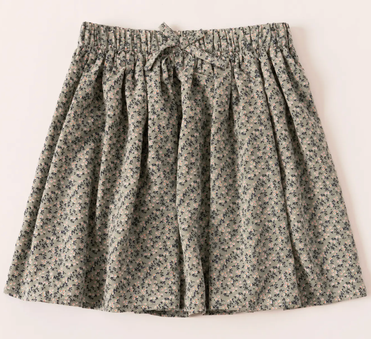 Vine Floral Skirt | Blue Surf / S (7/8)