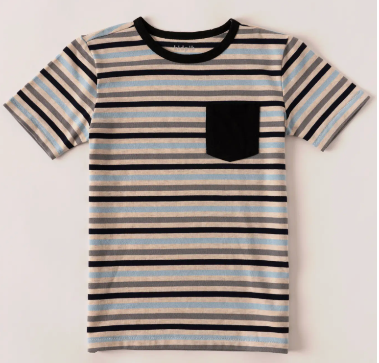 Van Stripe Pocket Tee | Cerulean / 2T