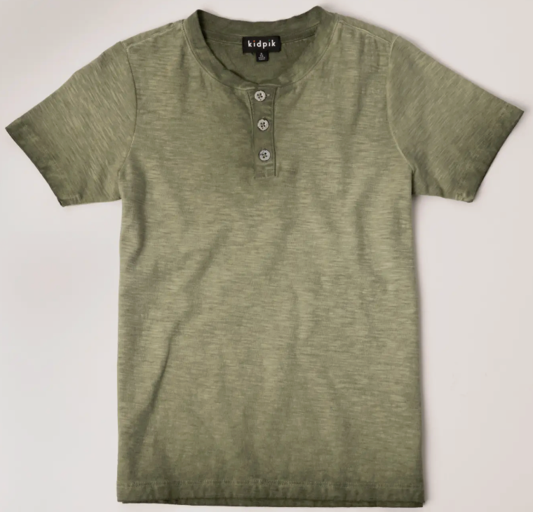 Slub Henley | Bronze Green / M (10)