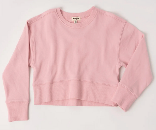 Oversized Crop Sweatshirt | Pink Nectar / S (7/8)