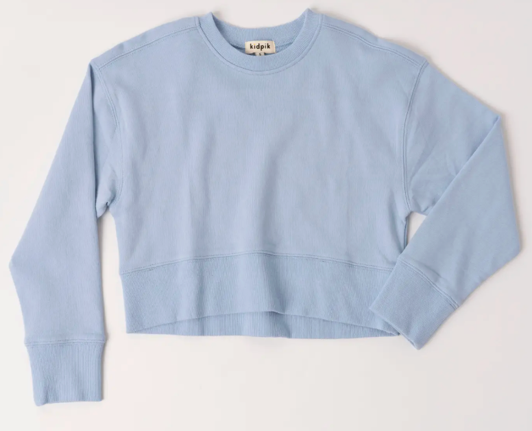 Oversized Crop Sweatshirt | Powder Blue / XS (5/6)