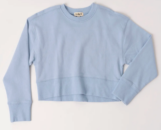 Oversized Crop Sweatshirt | Powder Blue / XS (5/6)