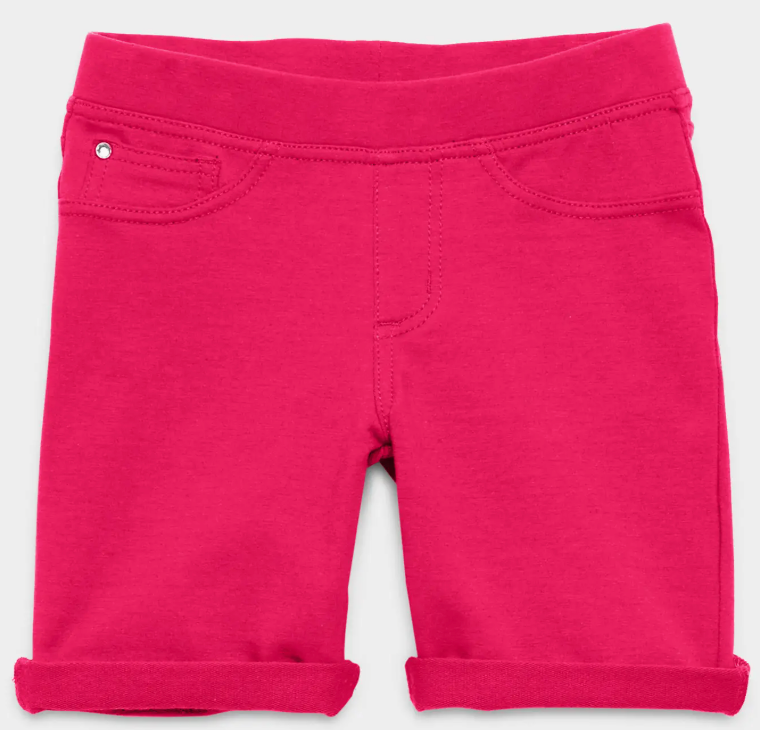 Easy Pull-On Knit Bermuda Shorts | Pink Peacock / XS (5/6)