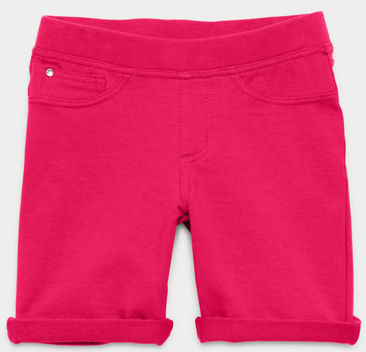 Easy Pull-On Knit Bermuda Shorts | Pink Peacock / S (7/8)