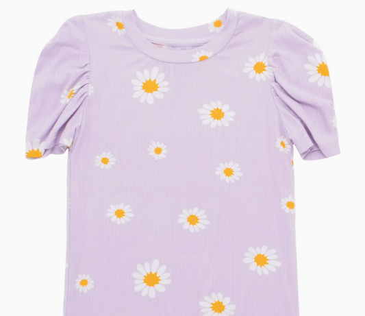 Daisy Rib Top | Orchid Bouquet / M (10)