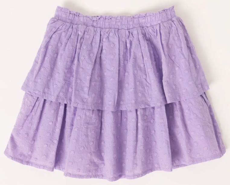 Swiss Dot Smock Tiered Skirt | Sand Verbena / XS (5/6)