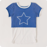 Star Mesh Overlay Tee | Turkish Sea / M (10)
