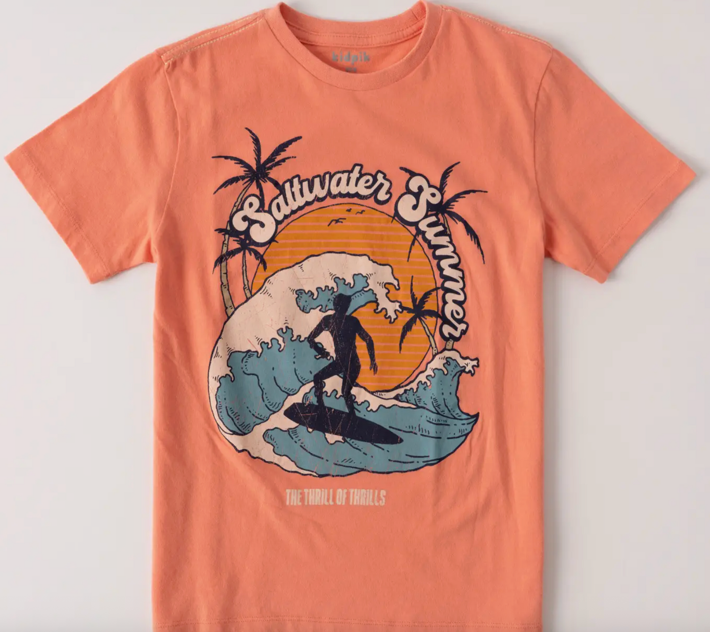 Saltwater Summer Contrast Stitch Tee | Lantana / S (7/8)