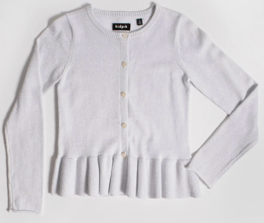 Ruffle Flounce Cardigan | White / XXS (4)