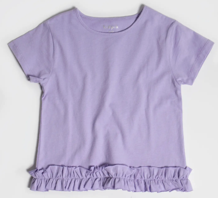 Ruffle Edge Tee | Lavender / XS (5/6)