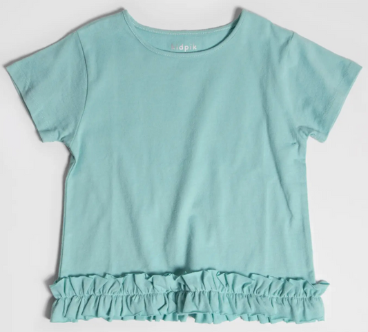 Ruffle Edge Tee | Aqua Haze / M (10)