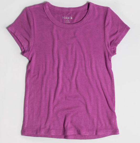 Ribbed Crew Tee | Radiant Orchid / XS (5/6)