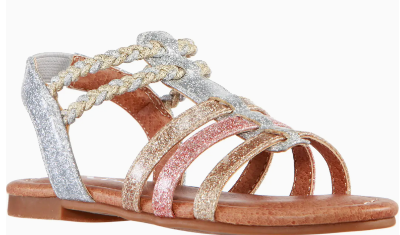 Glitter Braided Sandal | Multi / 1 Youth
