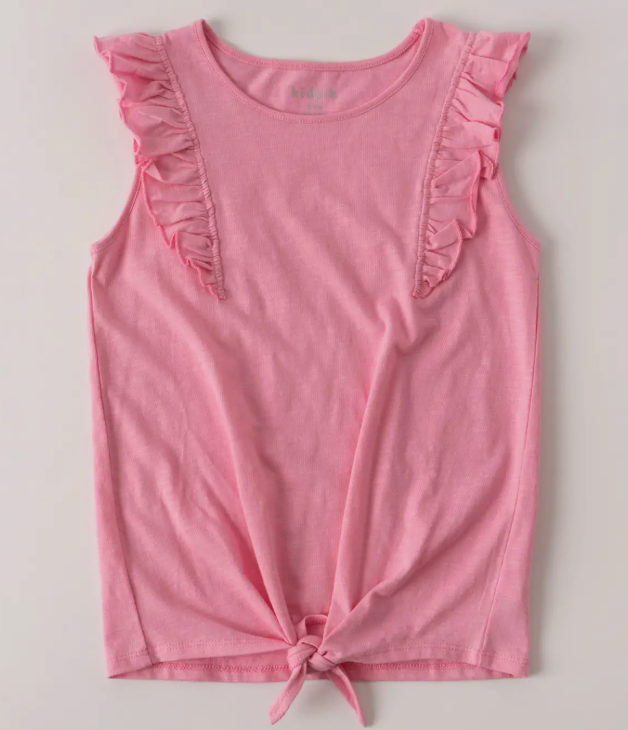 Flutter Tie Front Tank | Prism Pink / XS (5/6)