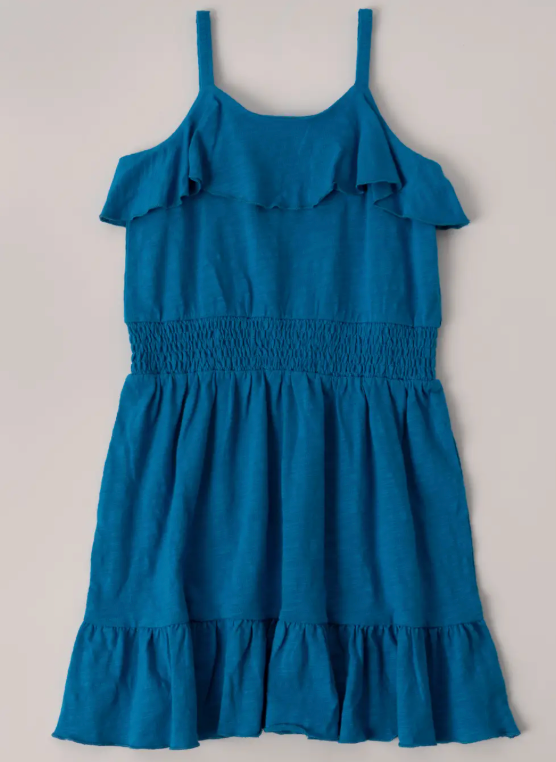 Flounce dress | Dresden Blue / XS (5/6)