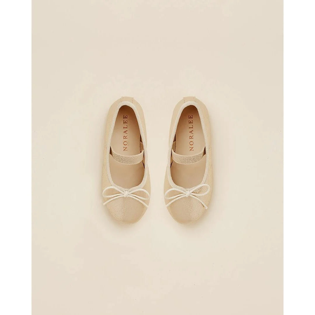 ballet flats | gold metallic