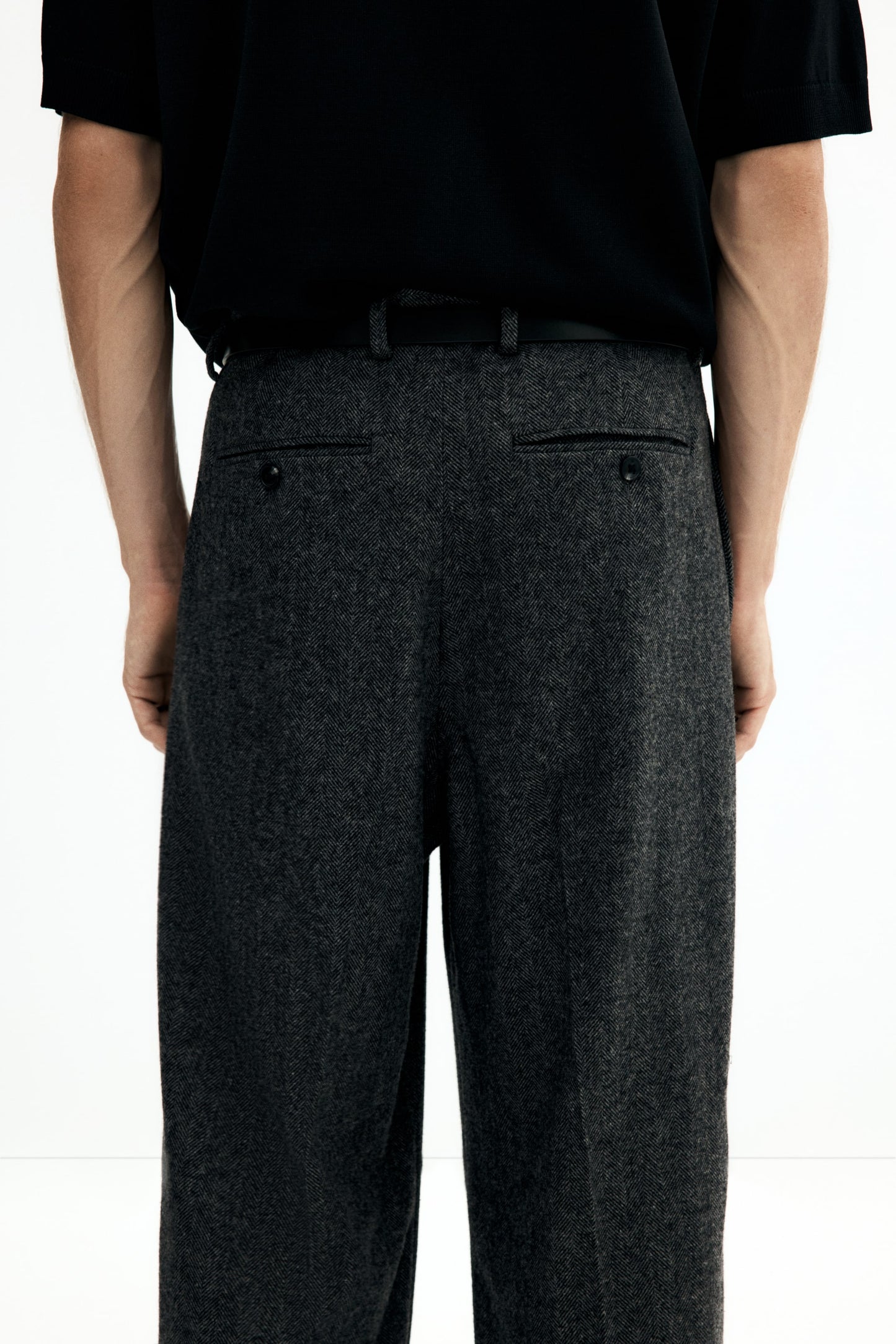 Dark gray loose fit pants