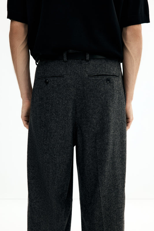Dark gray loose fit pants