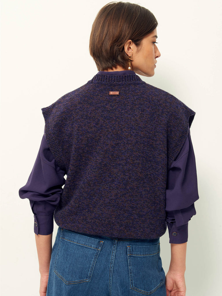 Ink blue sweater vest