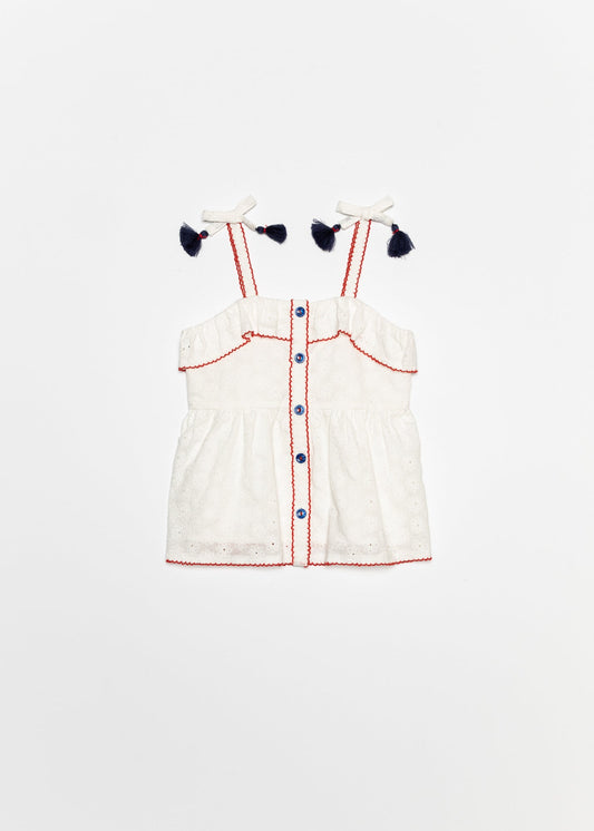 Bubbles Top | White Eyelet