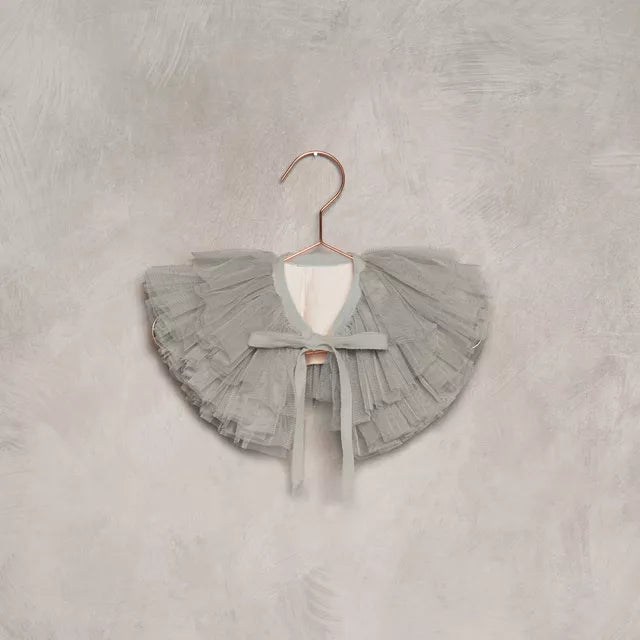 ruffle tulle collar | dusty blue
