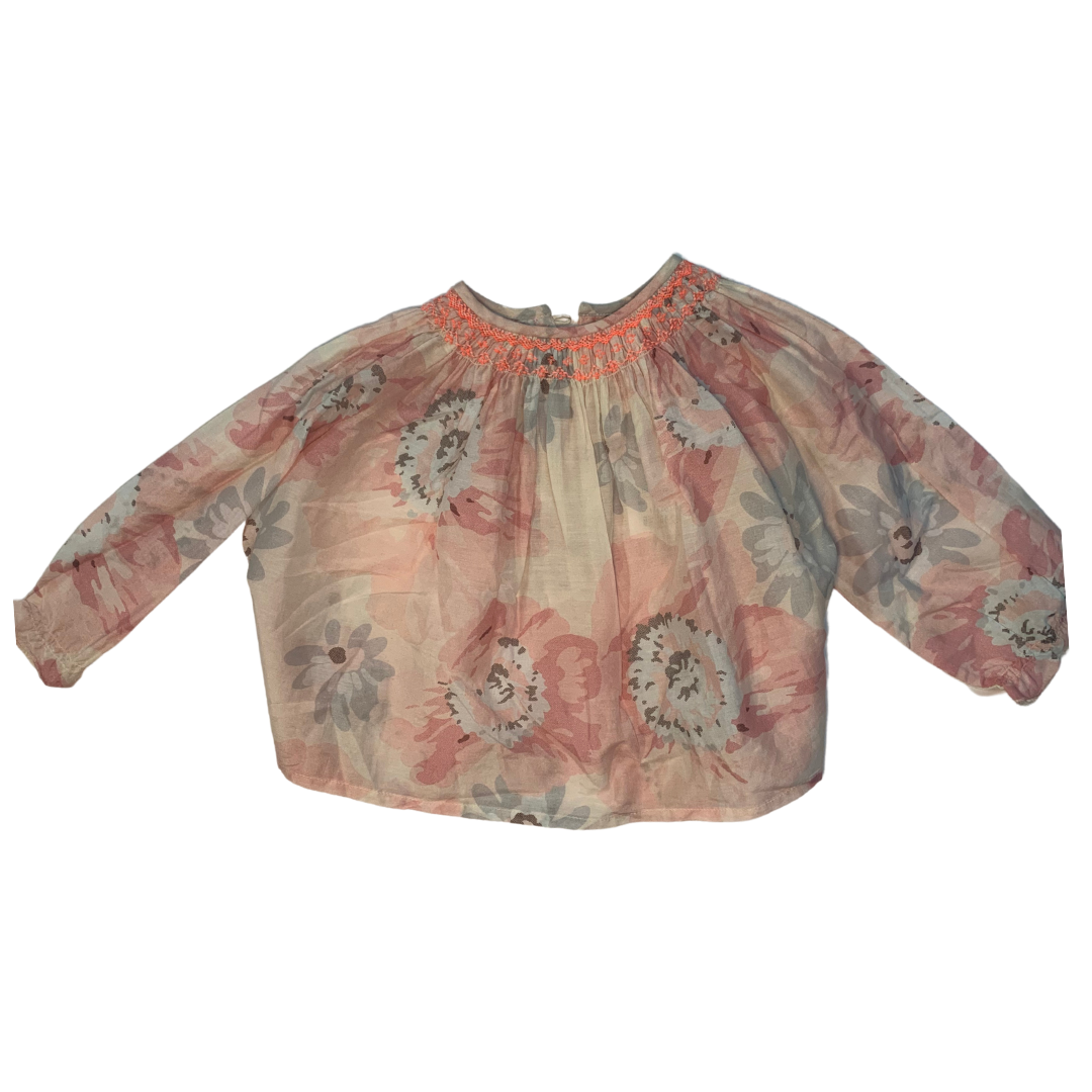 FLORAL SMOCK L/S