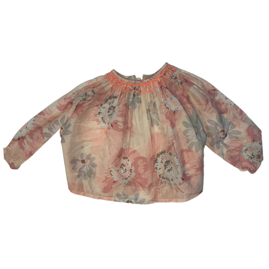 FLORAL SMOCK L/S